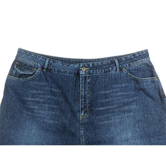 French Cuff Women Blue Denim Skirt Sz 24W - Picture 2 of 10